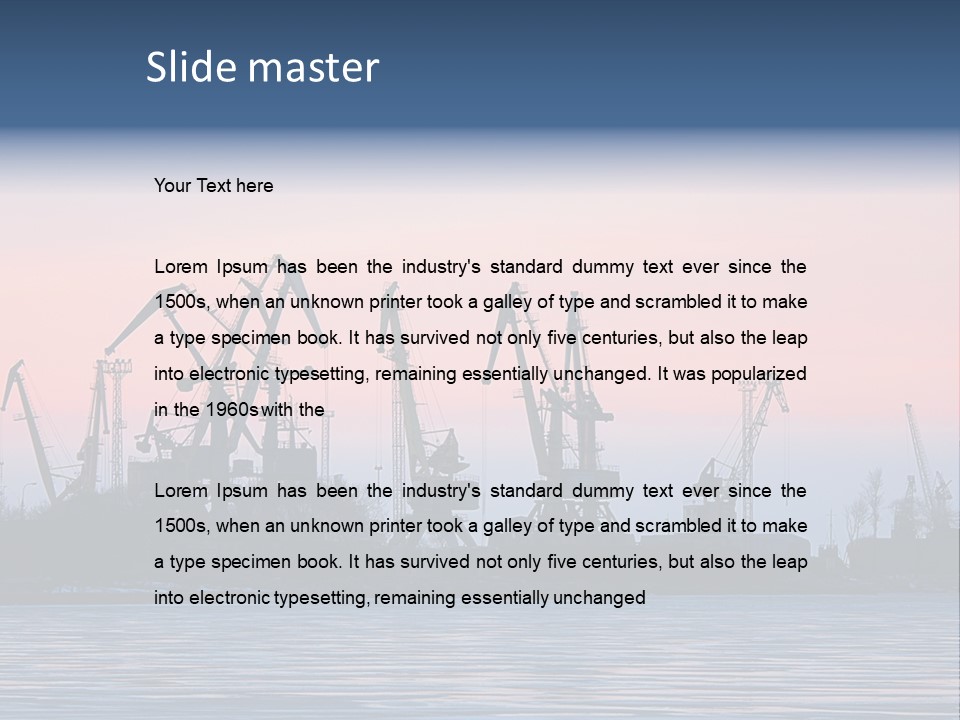 Industry Dock Night PowerPoint Template