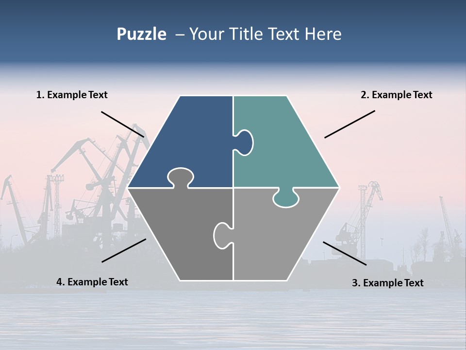 Industry Dock Night PowerPoint Template