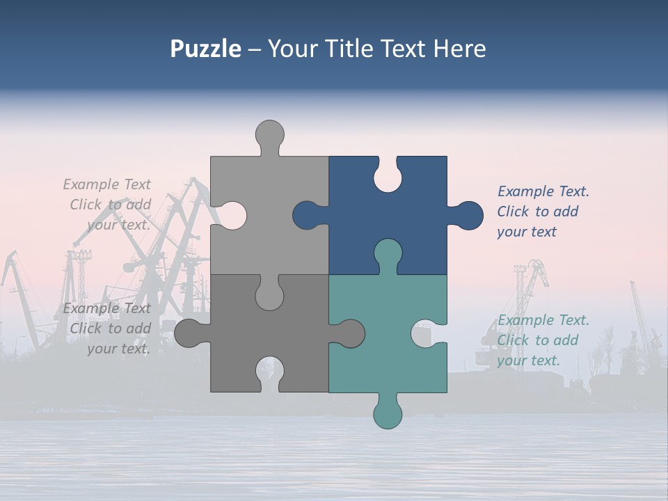 Industry Dock Night PowerPoint Template