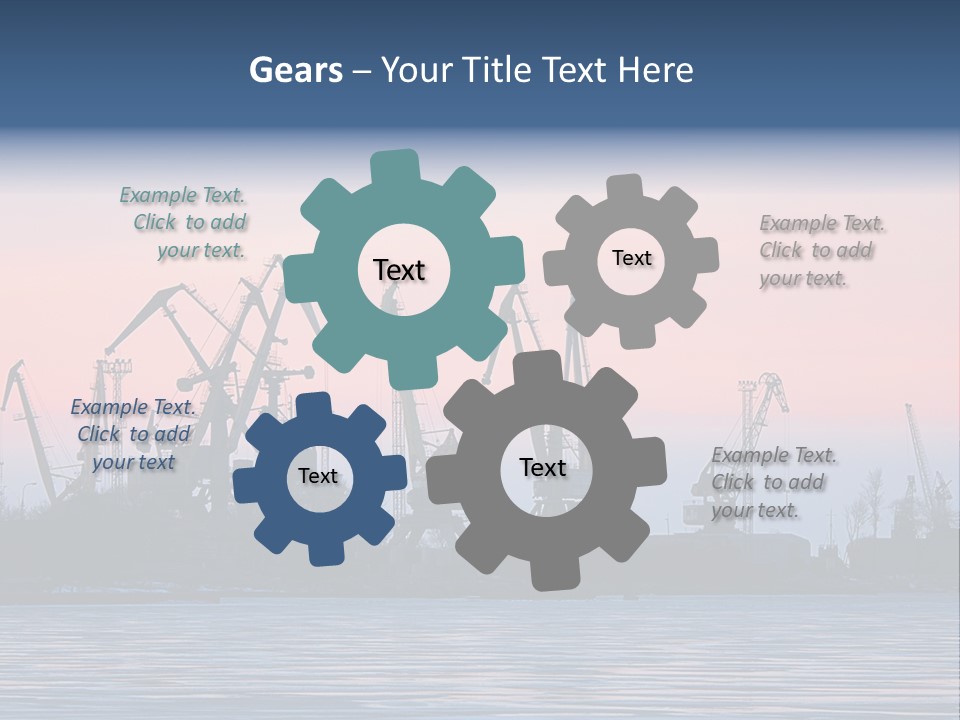 Industry Dock Night PowerPoint Template