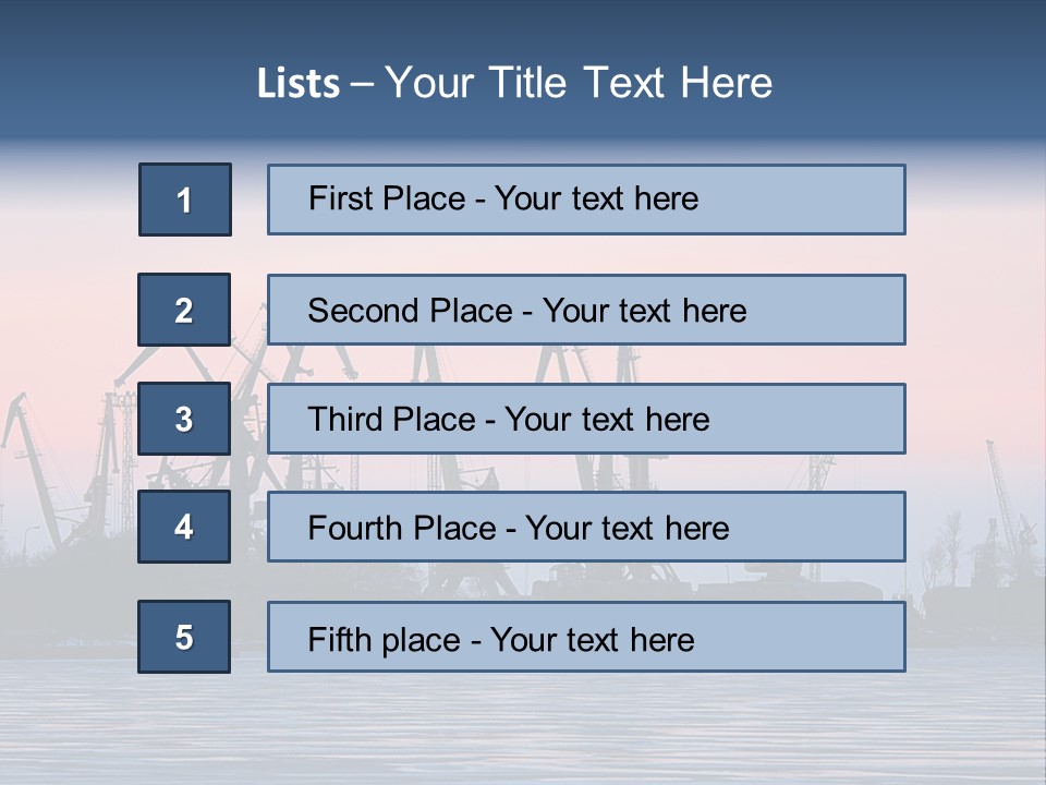 Industry Dock Night PowerPoint Template