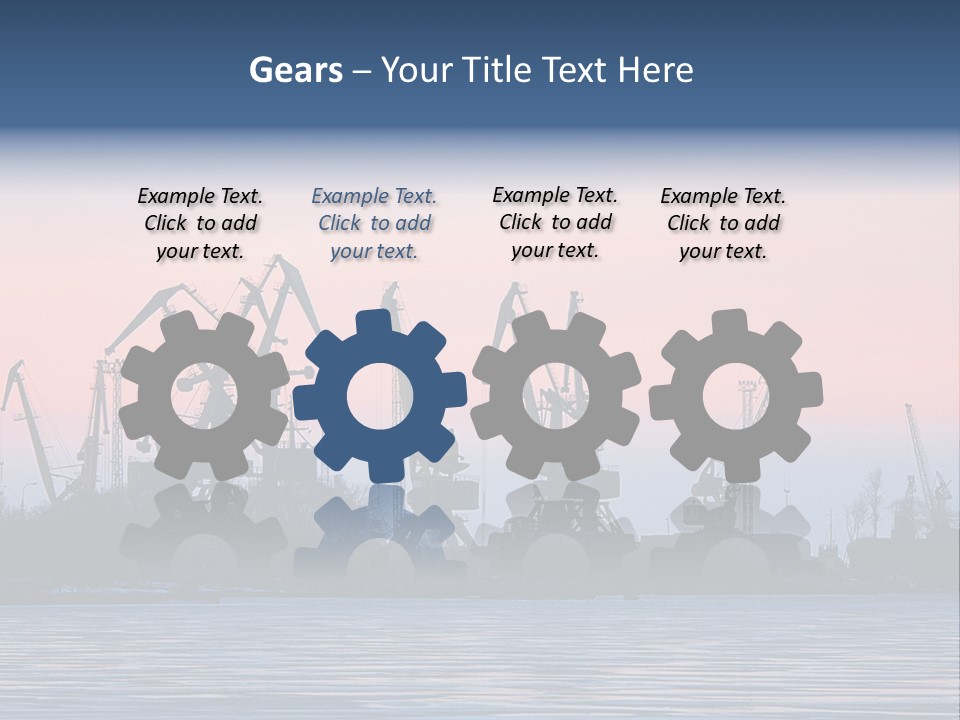 Industry Dock Night PowerPoint Template