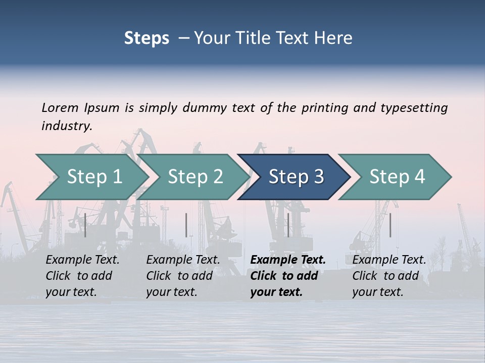 Industry Dock Night PowerPoint Template