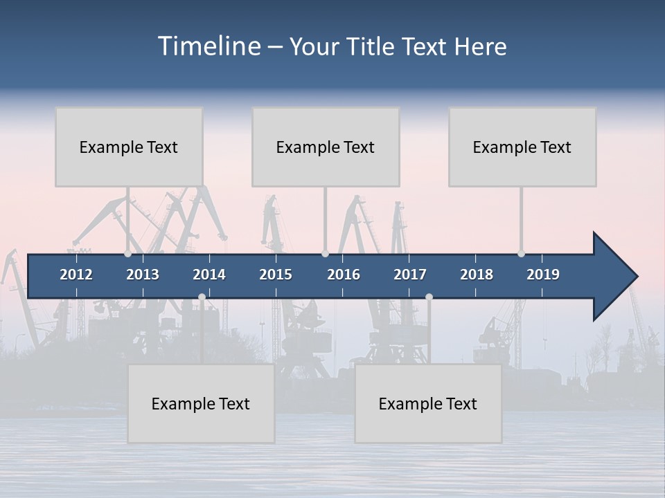 Industry Dock Night PowerPoint Template