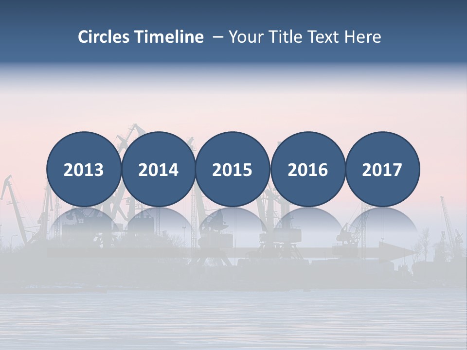 Industry Dock Night PowerPoint Template