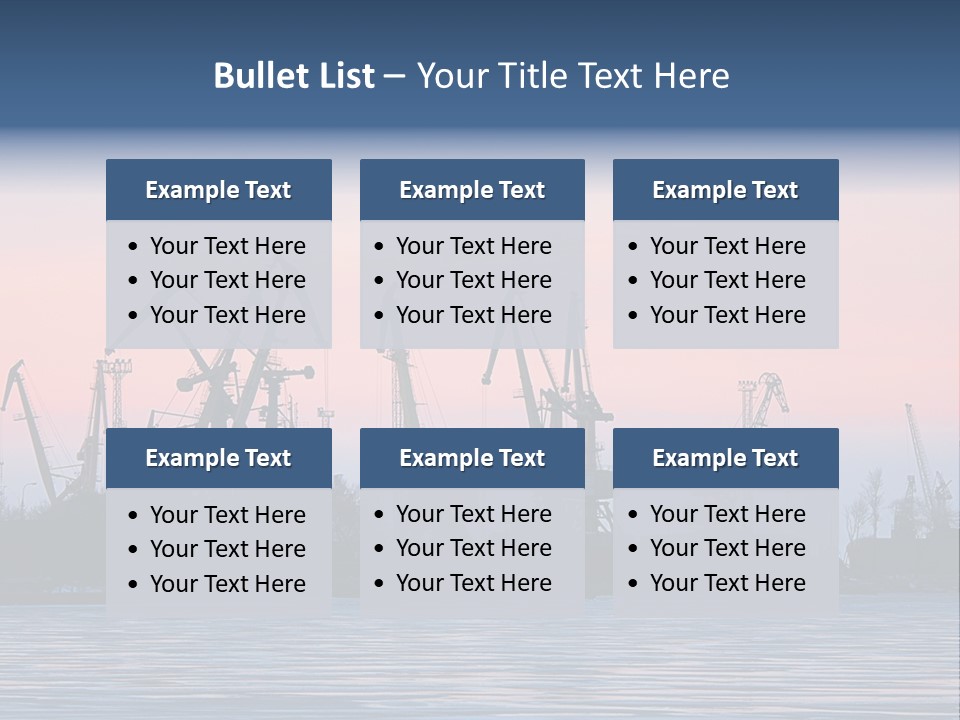 Industry Dock Night PowerPoint Template