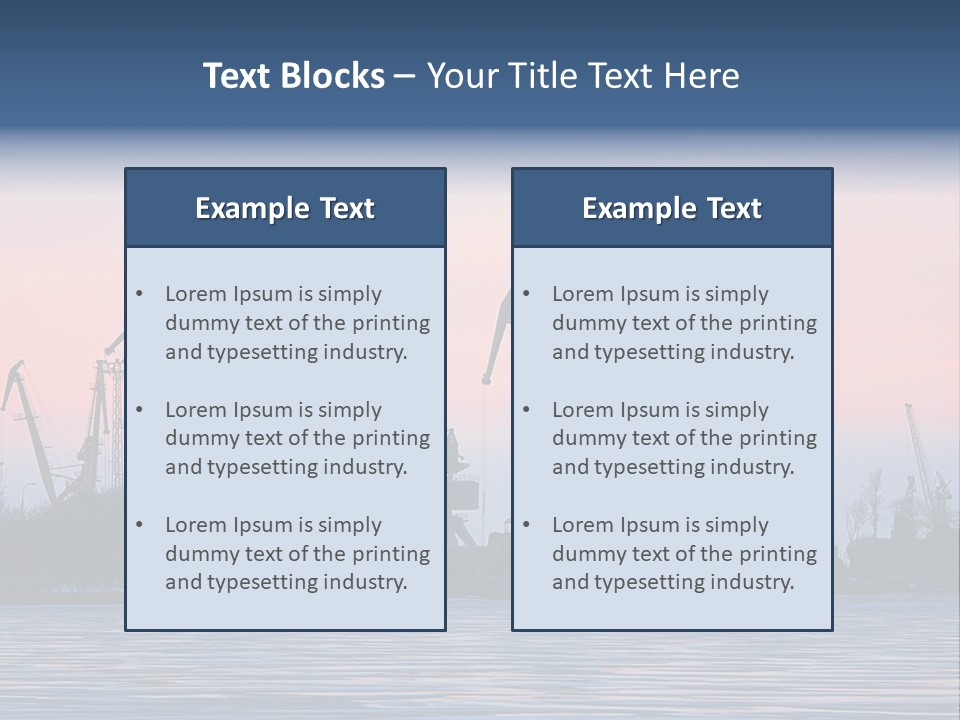 Industry Dock Night PowerPoint Template