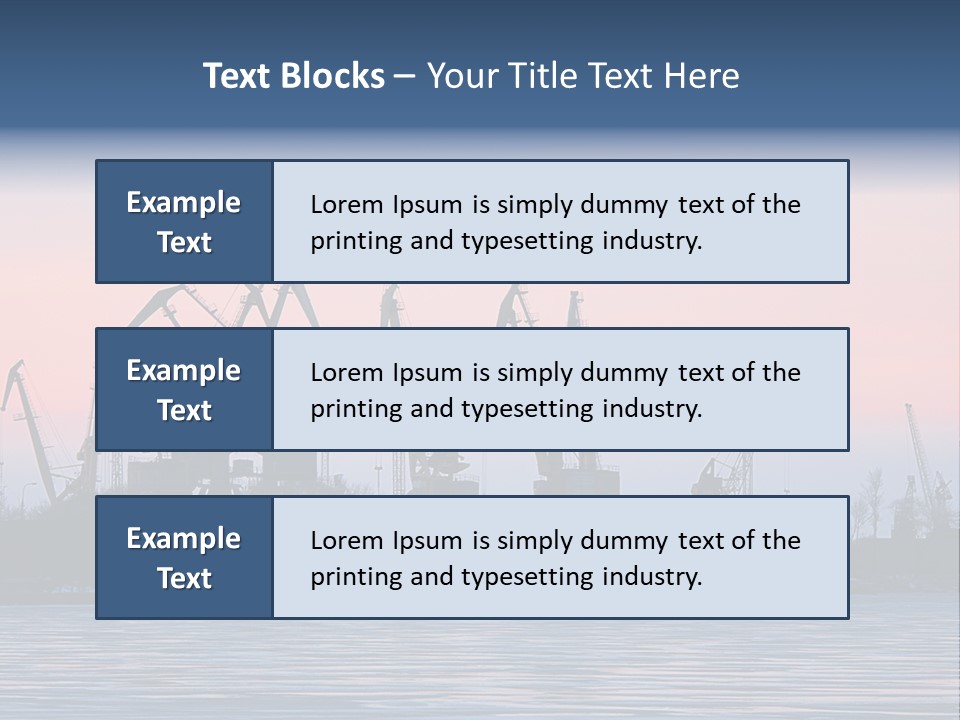 Industry Dock Night PowerPoint Template