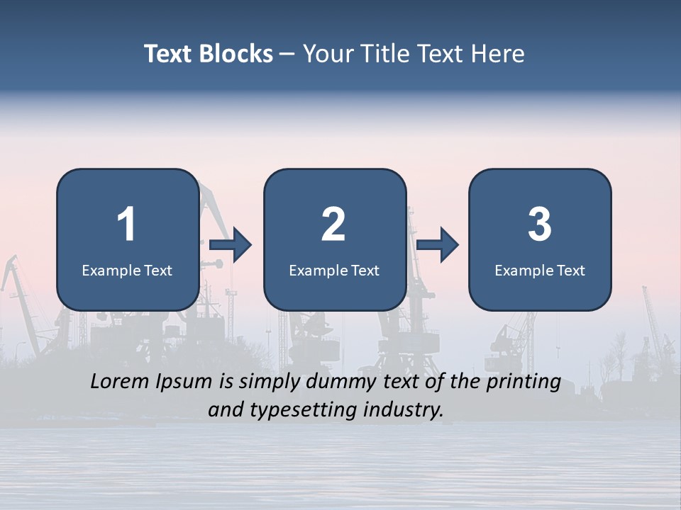 Industry Dock Night PowerPoint Template