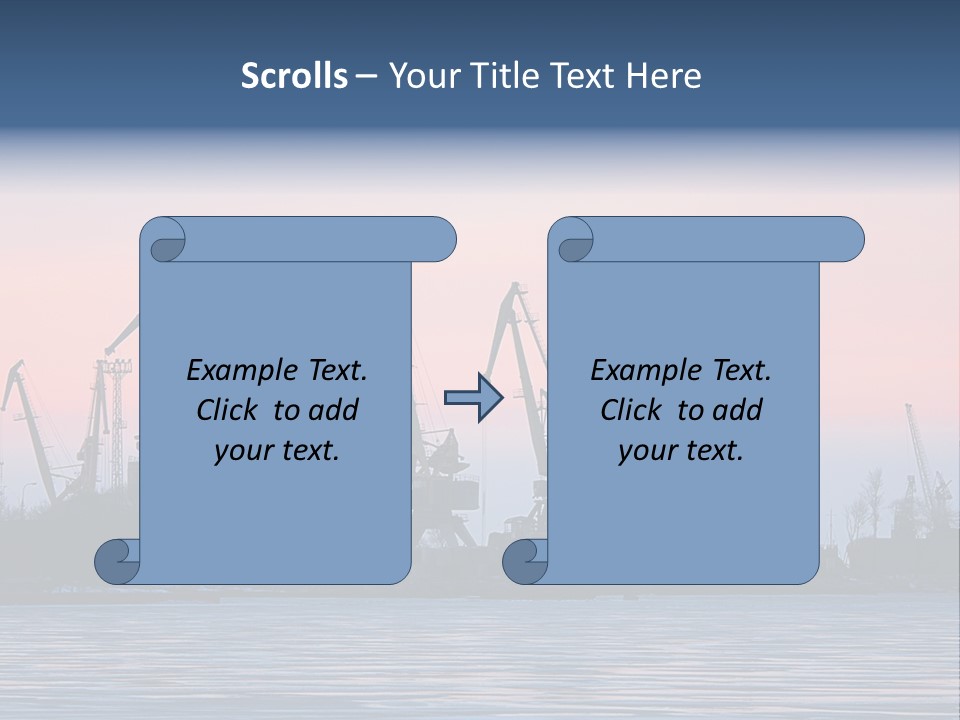 Industry Dock Night PowerPoint Template