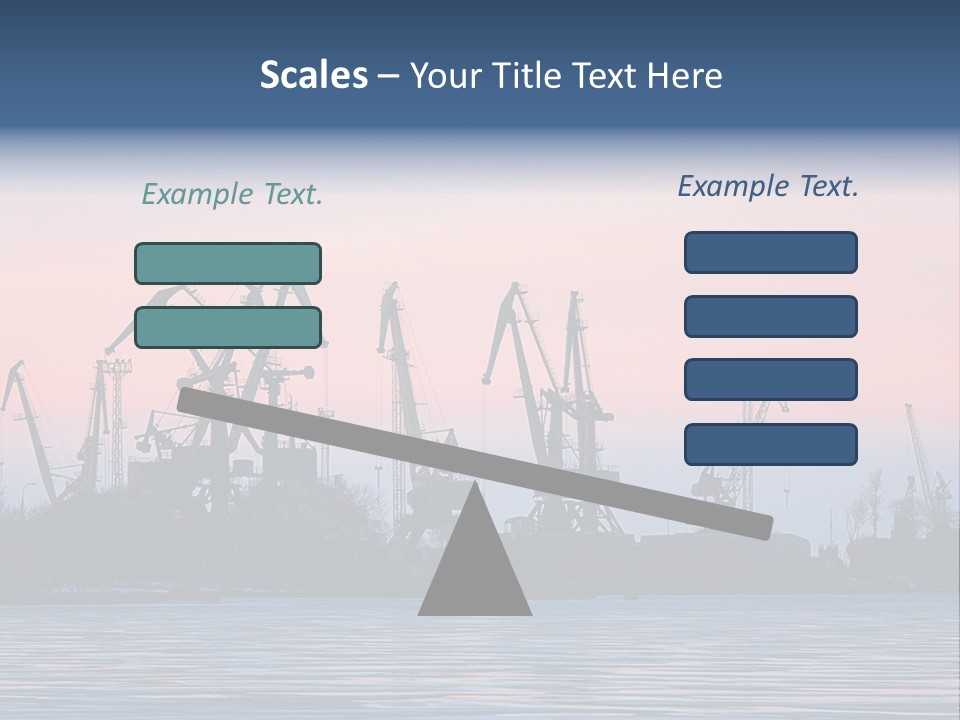 Industry Dock Night PowerPoint Template