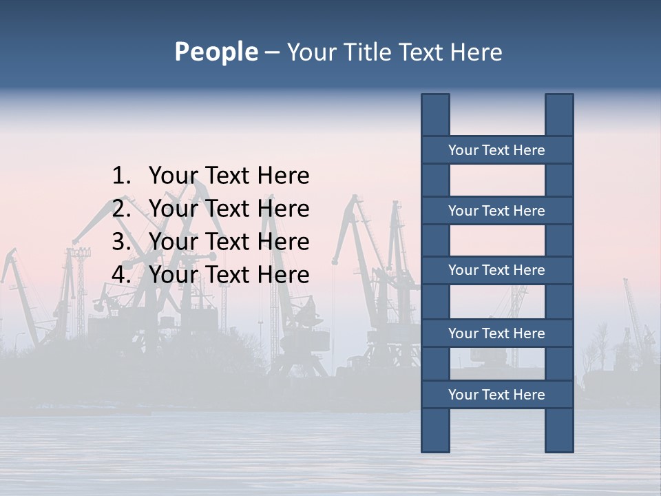 Industry Dock Night PowerPoint Template