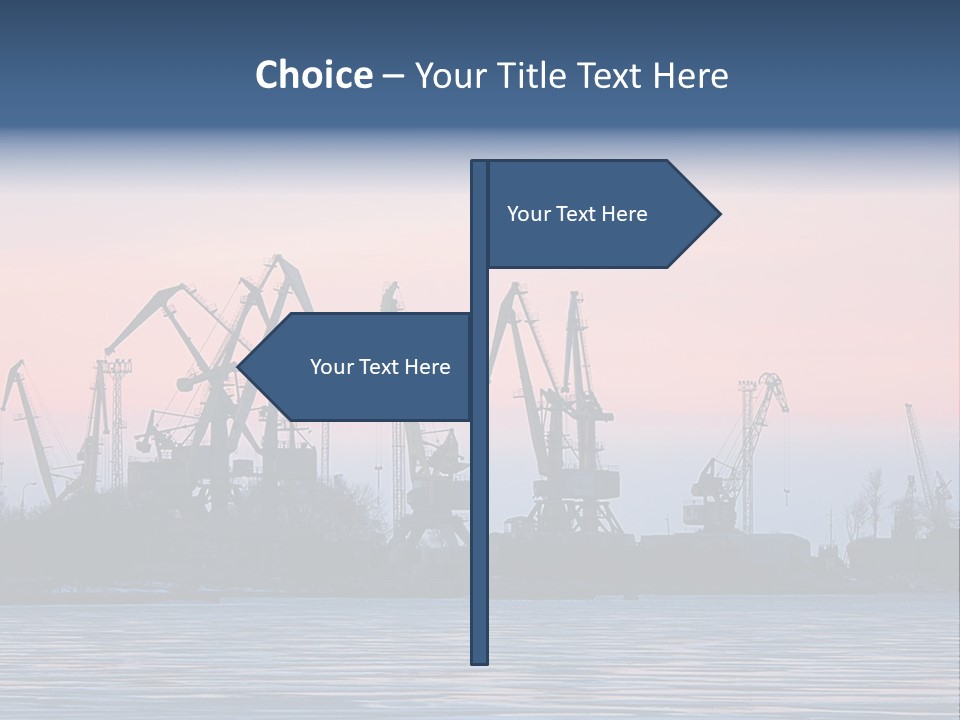 Industry Dock Night PowerPoint Template