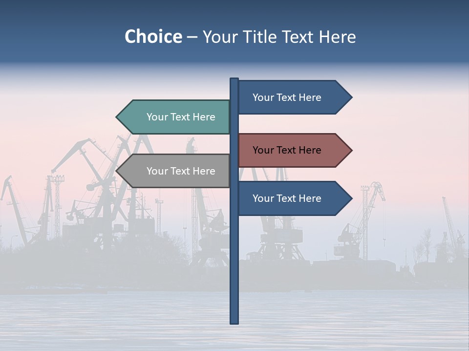 Industry Dock Night PowerPoint Template