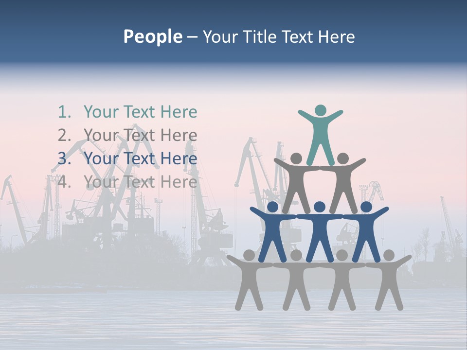 Industry Dock Night PowerPoint Template