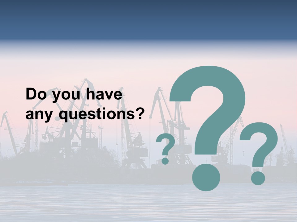 Industry Dock Night PowerPoint Template