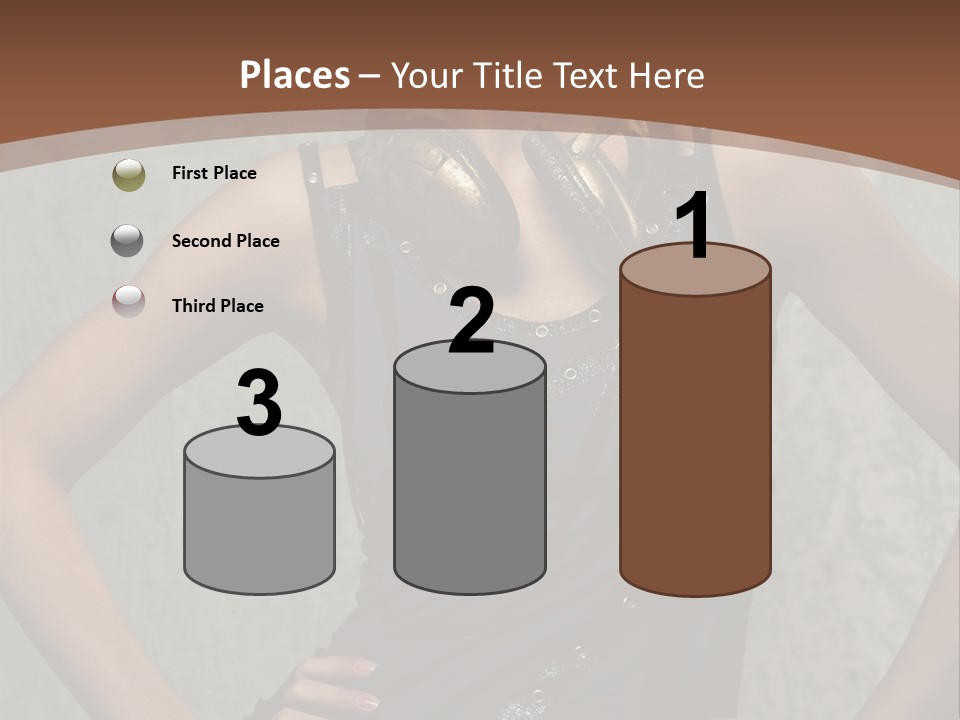 Aviator Headphones Posing PowerPoint Template