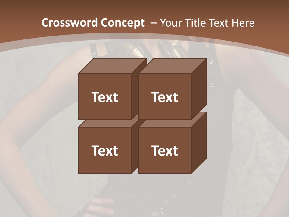 Aviator Headphones Posing PowerPoint Template