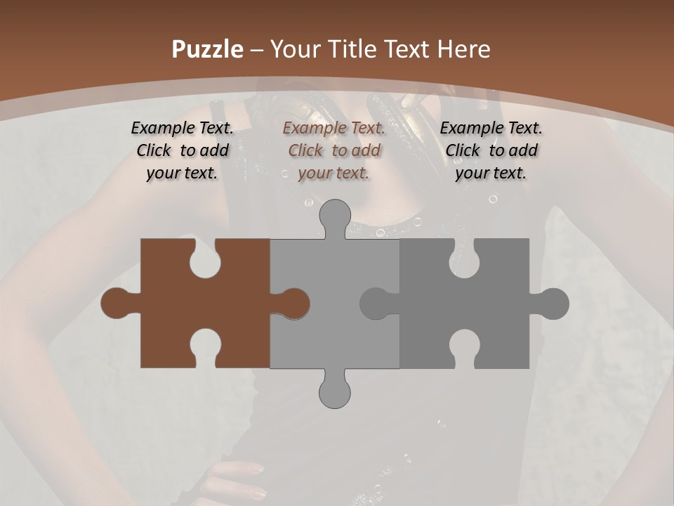 Aviator Headphones Posing PowerPoint Template