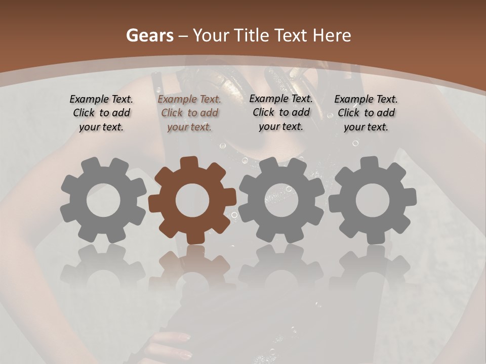 Aviator Headphones Posing PowerPoint Template