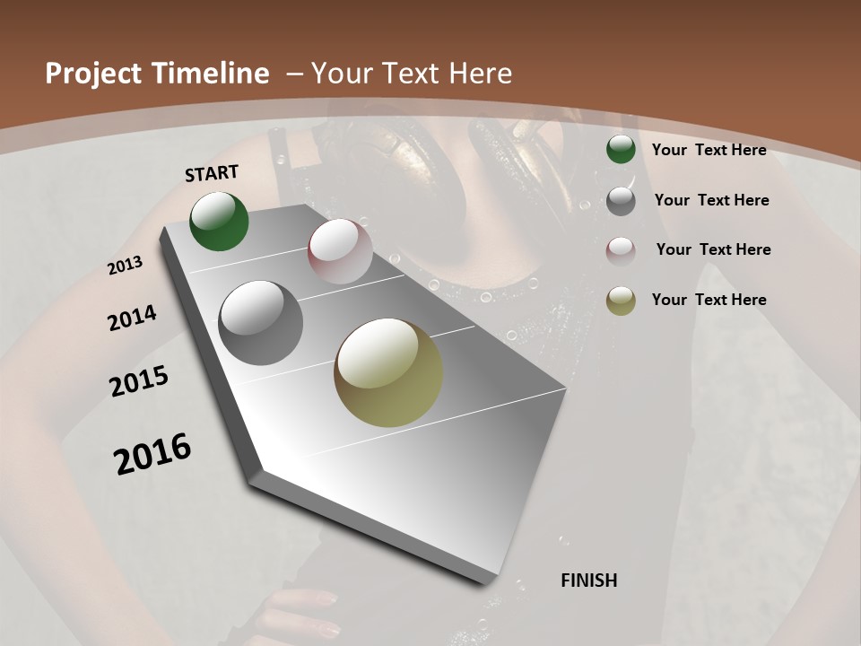 Aviator Headphones Posing PowerPoint Template