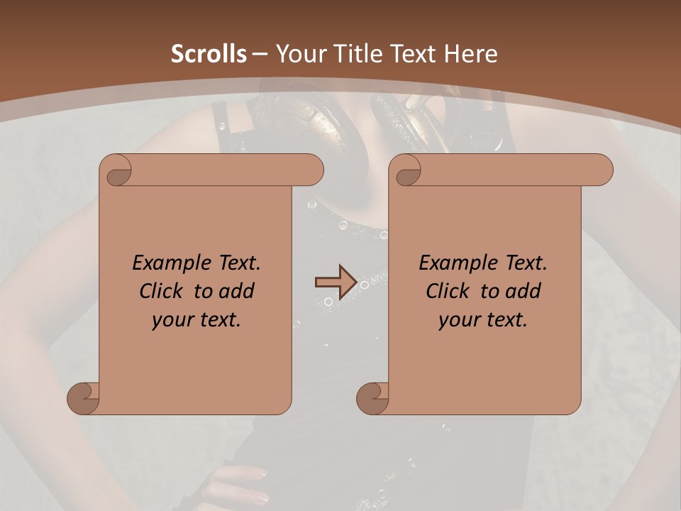 Aviator Headphones Posing PowerPoint Template