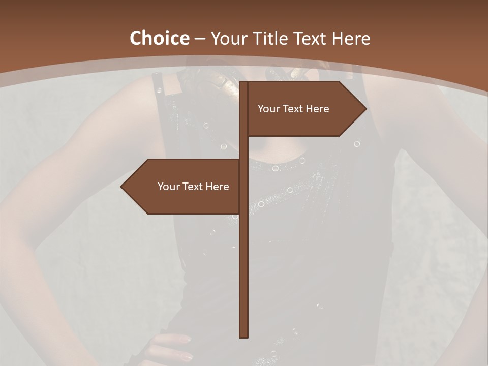 Aviator Headphones Posing PowerPoint Template