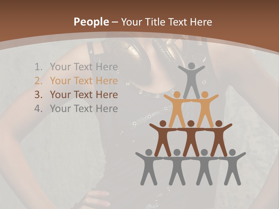 Aviator Headphones Posing PowerPoint Template