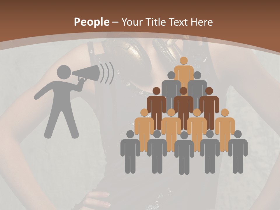 Aviator Headphones Posing PowerPoint Template