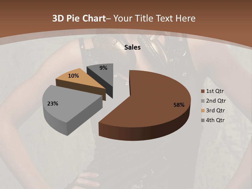 Aviator Headphones Posing PowerPoint Template