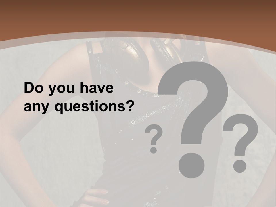 Aviator Headphones Posing PowerPoint Template