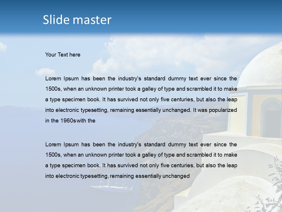 Hill Town Vacation PowerPoint Template