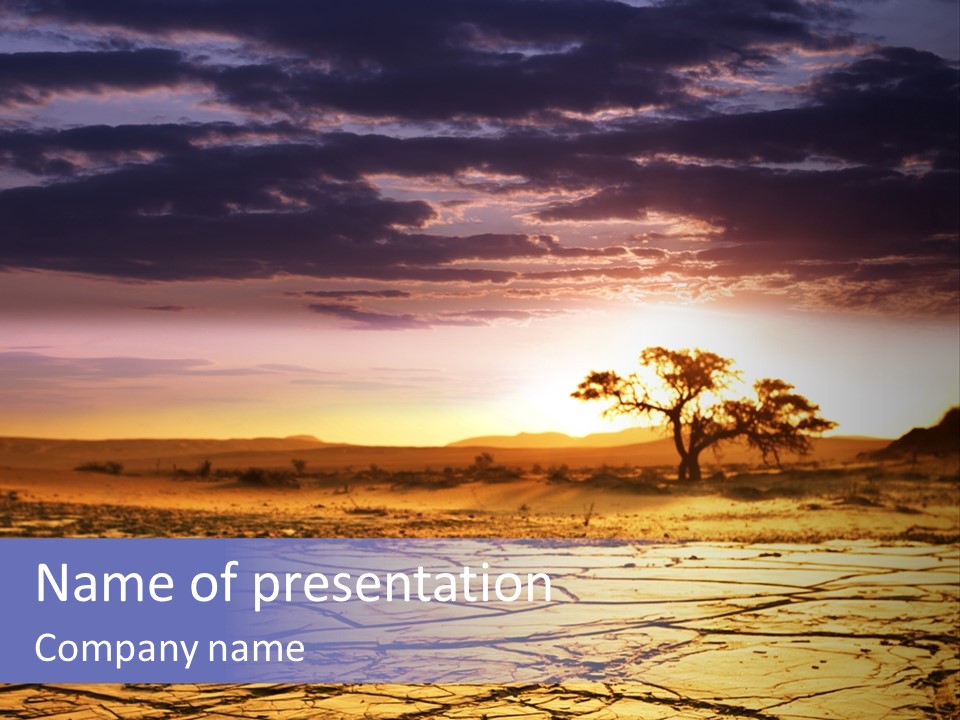 Dry Africa Orange PowerPoint Template