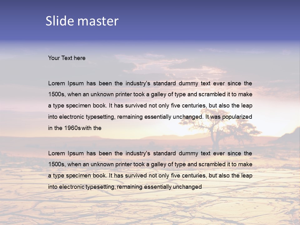 Dry Africa Orange PowerPoint Template