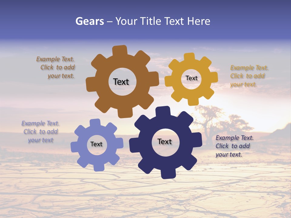 Dry Africa Orange PowerPoint Template