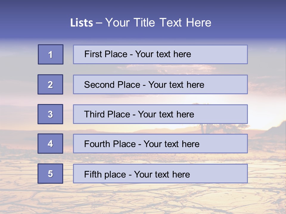 Dry Africa Orange PowerPoint Template