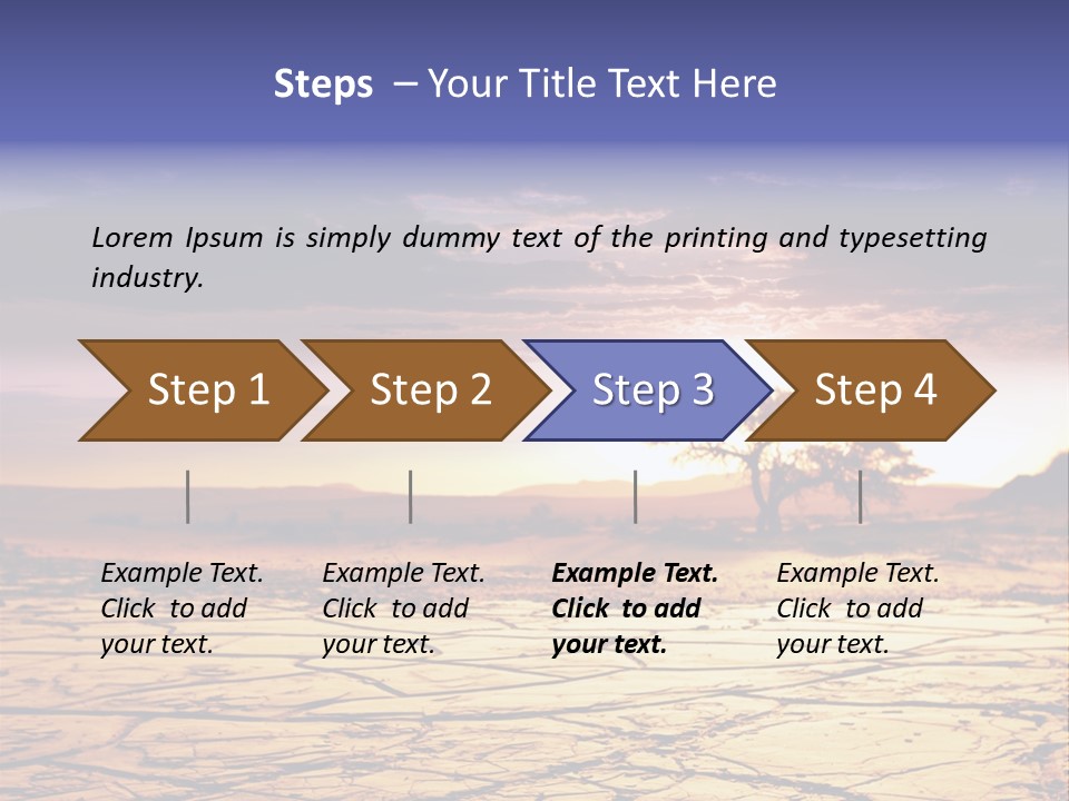 Dry Africa Orange PowerPoint Template