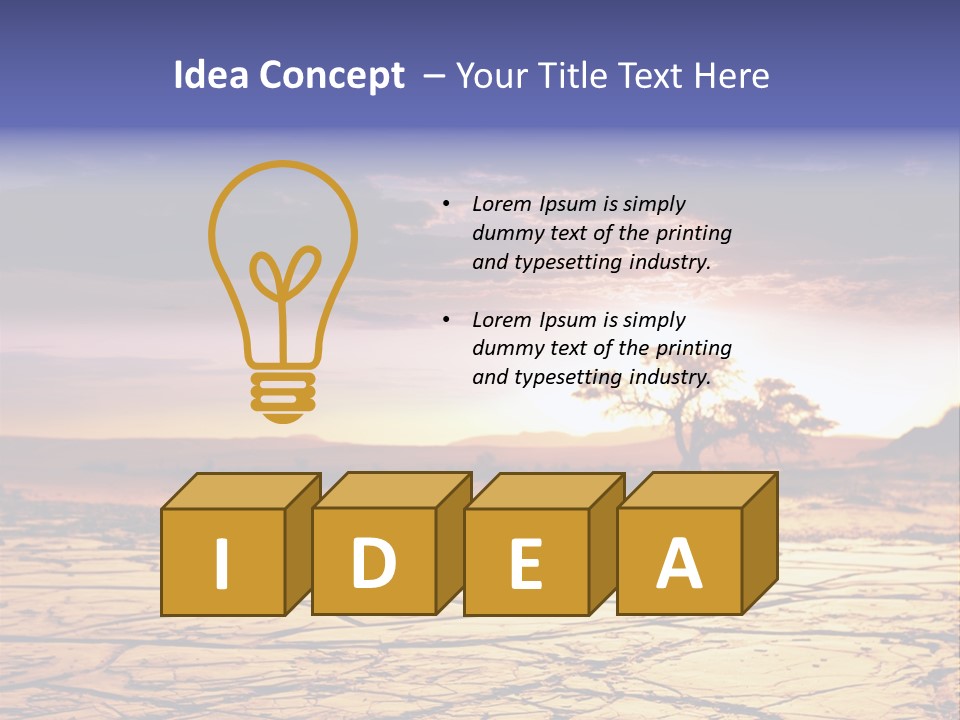 Dry Africa Orange PowerPoint Template