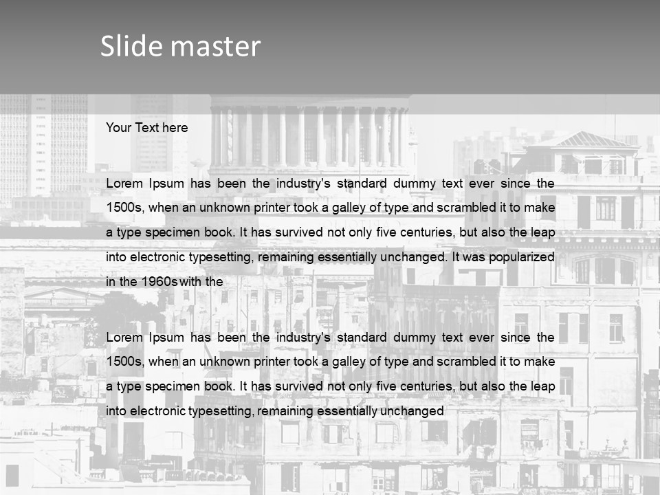 Monochromatic Habana Contrast PowerPoint Template