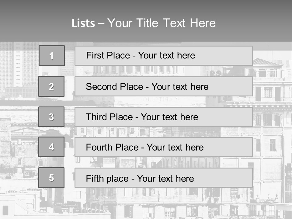 Monochromatic Habana Contrast PowerPoint Template