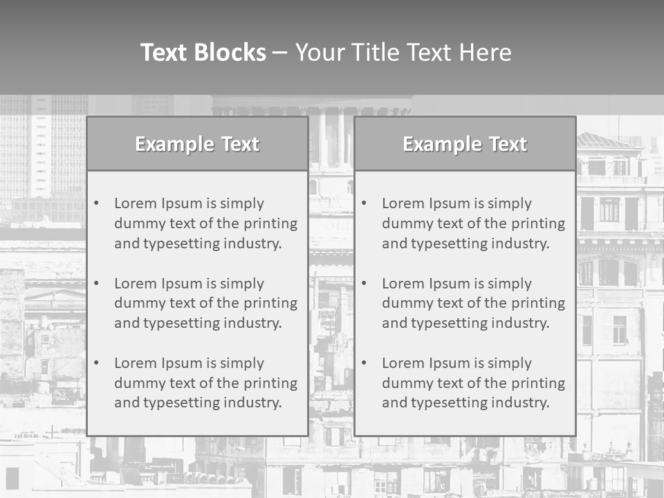 Monochromatic Habana Contrast PowerPoint Template