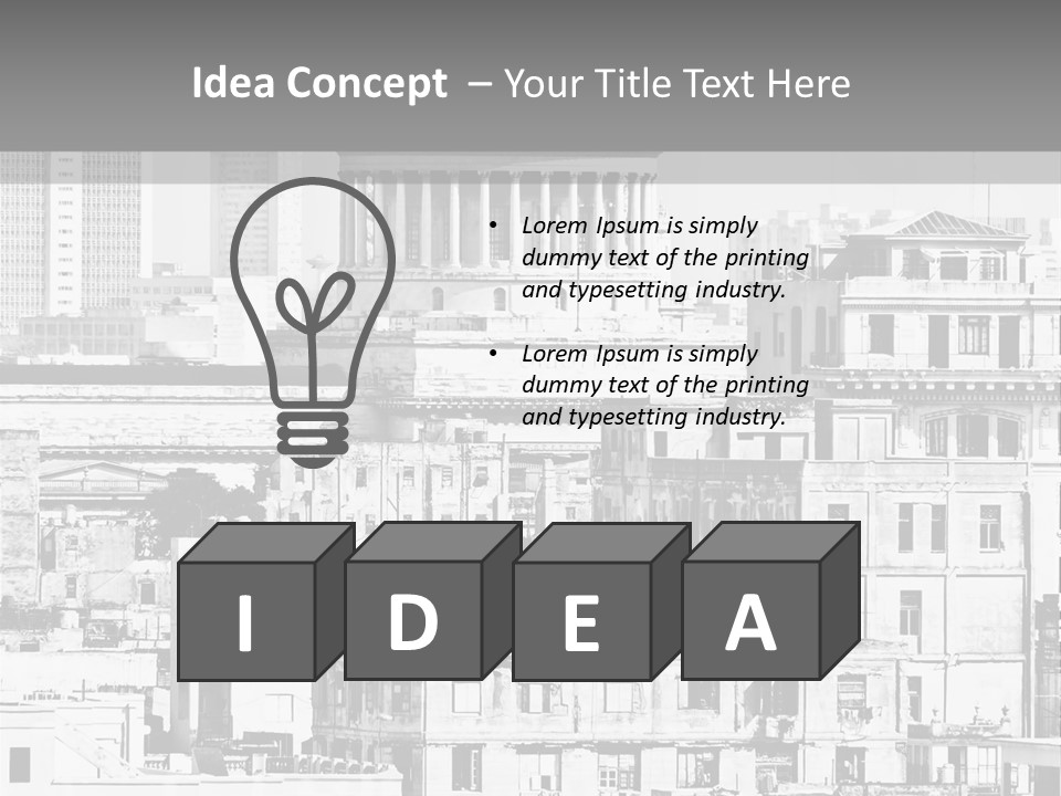 Monochromatic Habana Contrast PowerPoint Template