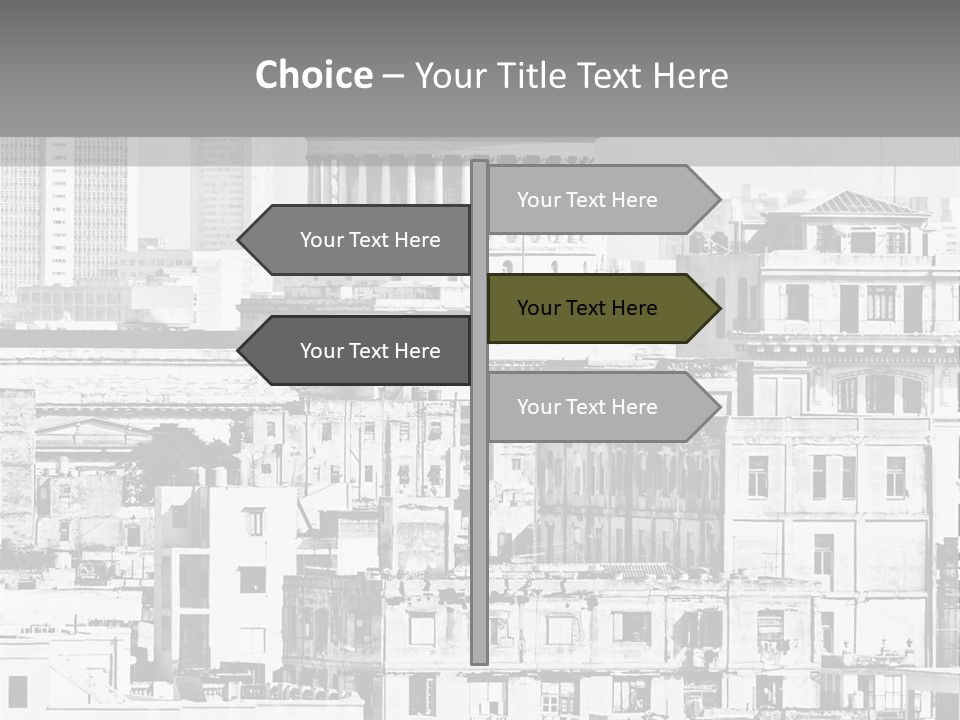 Monochromatic Habana Contrast PowerPoint Template
