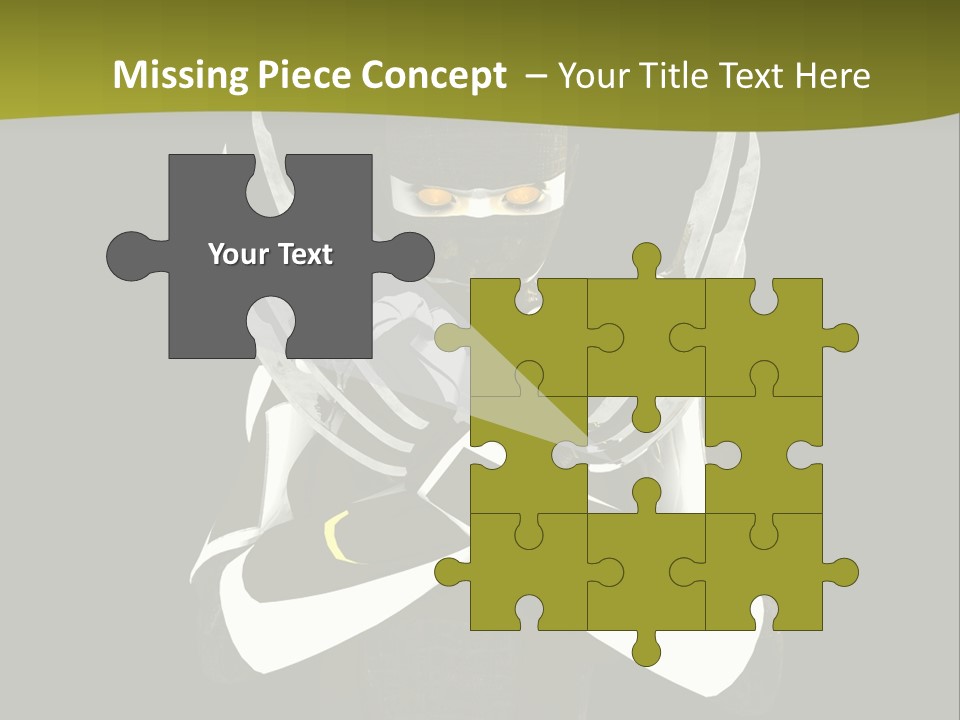 Robot Human Head PowerPoint Template