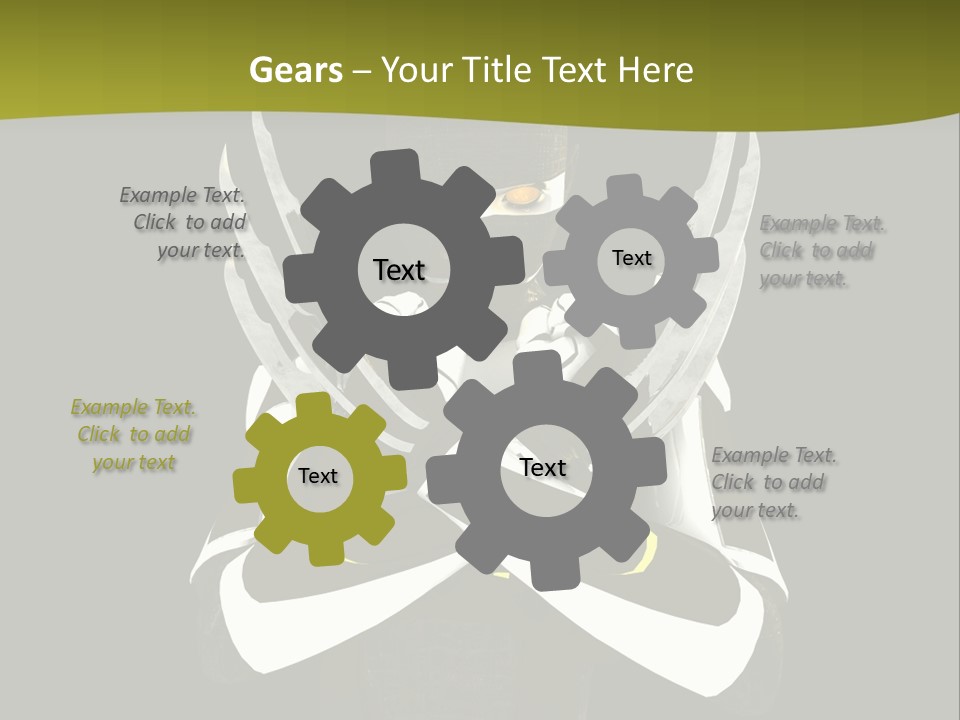 Robot Human Head PowerPoint Template