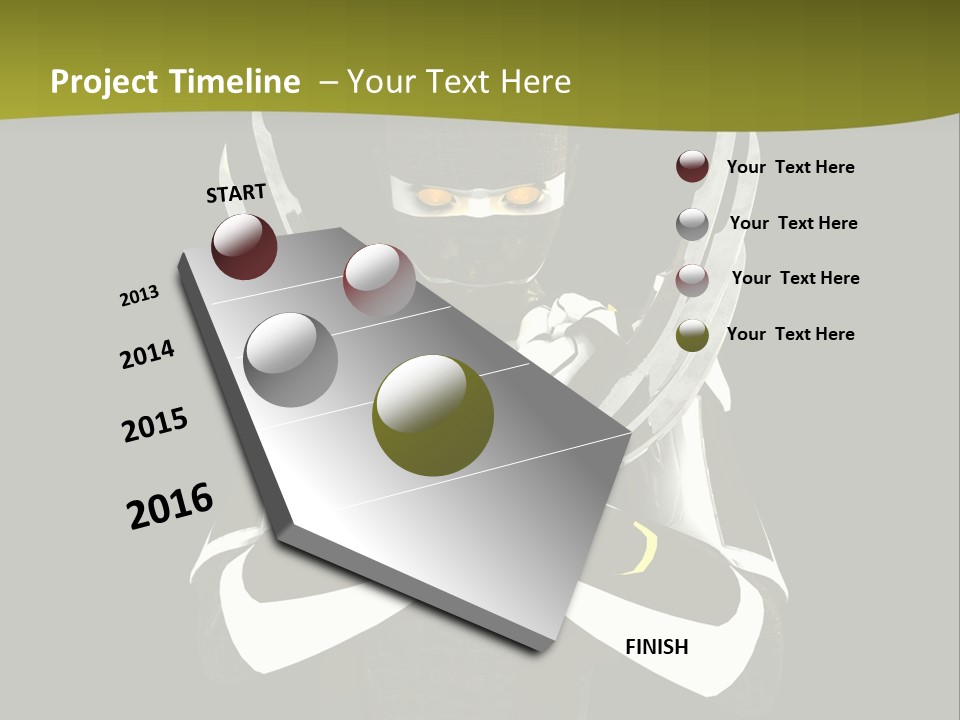 Robot Human Head PowerPoint Template