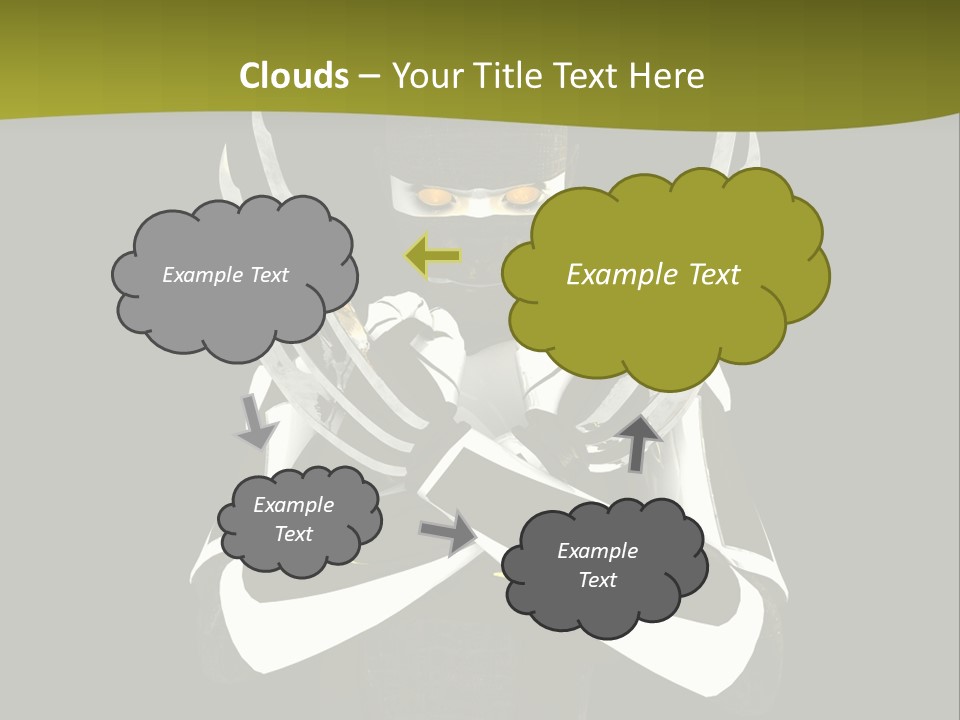 Robot Human Head PowerPoint Template