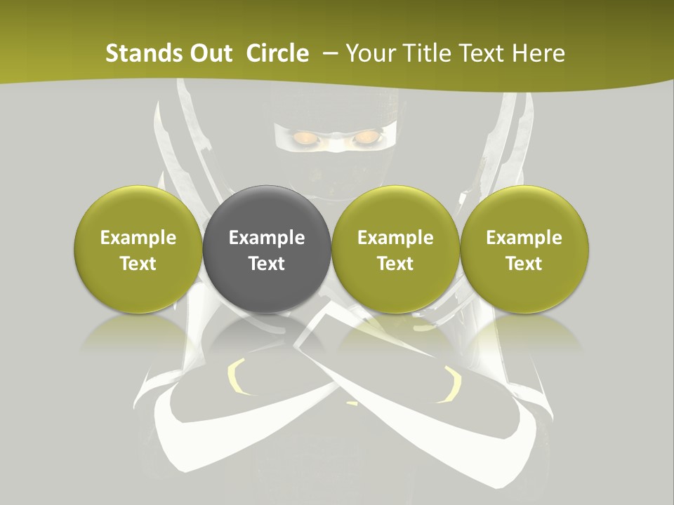 Robot Human Head PowerPoint Template