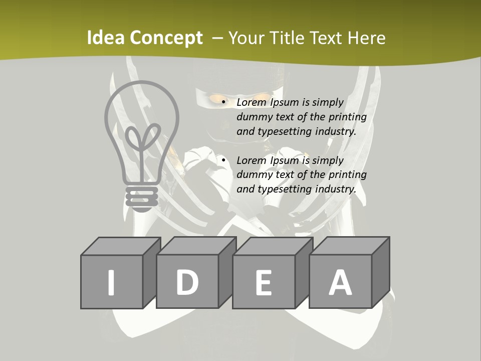 Robot Human Head PowerPoint Template