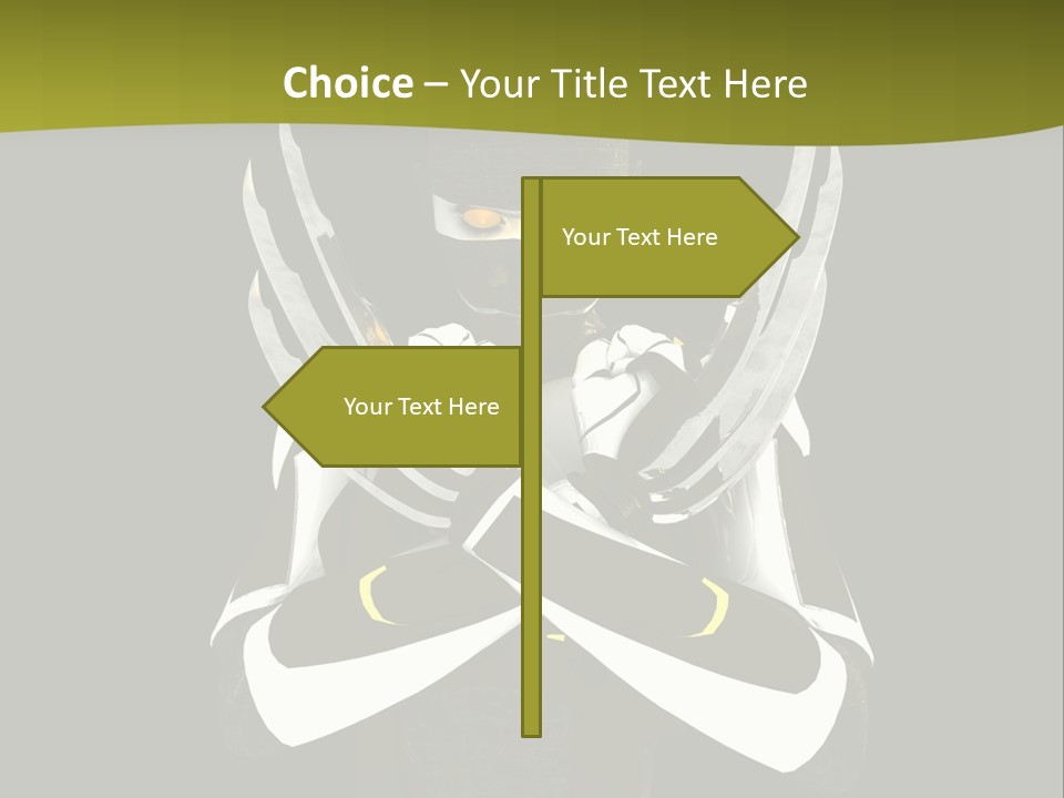 Robot Human Head PowerPoint Template